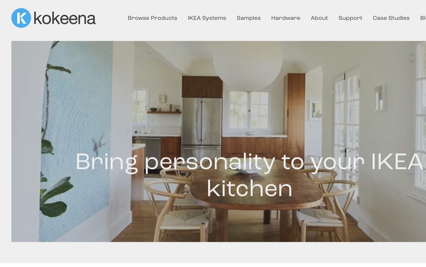 Kokeena site — custom fronts for IKEA cabinets
